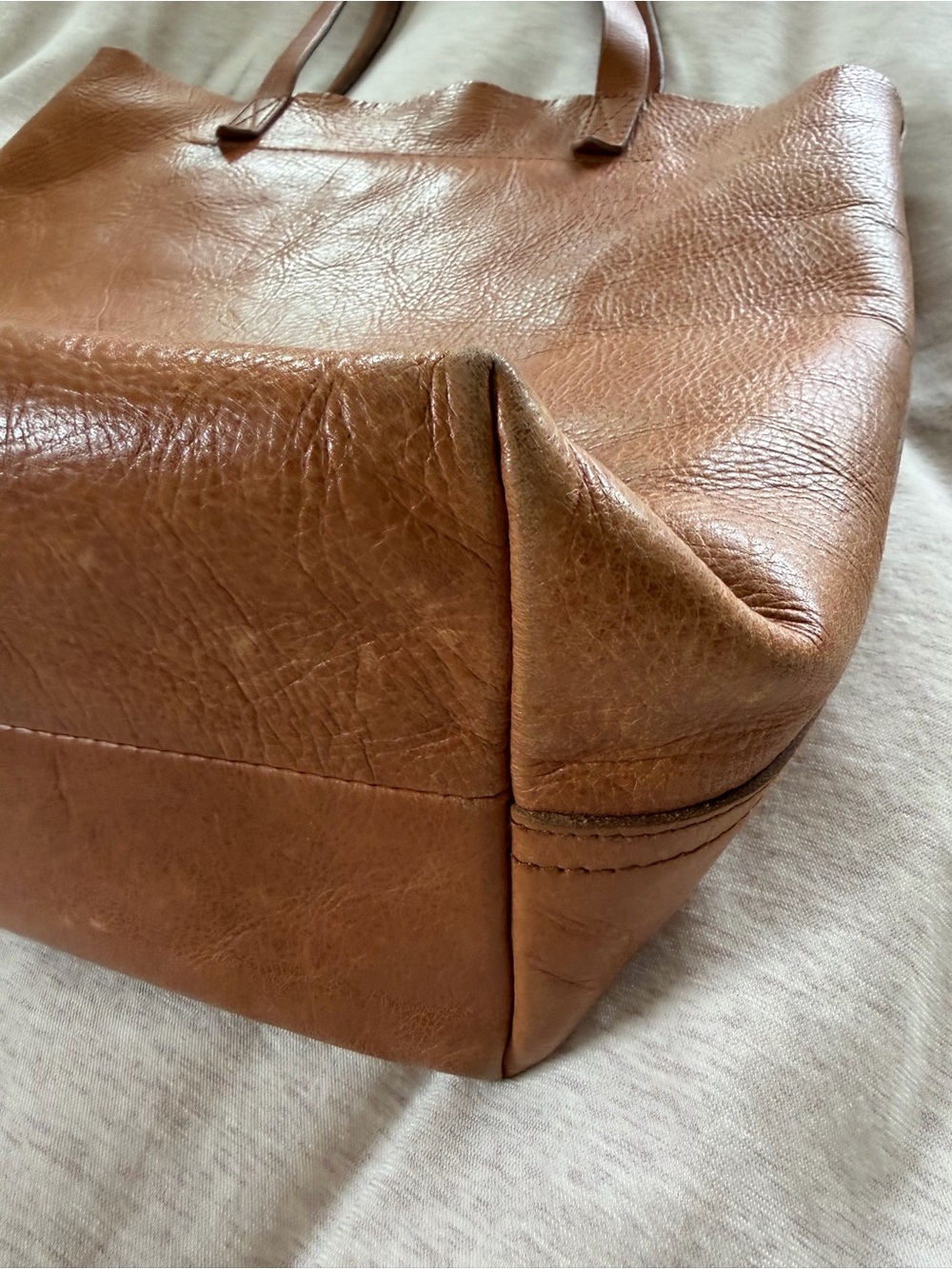 Madewell Leather Medium Transport Tote Bag - Picture 7 of 8
